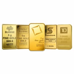5 Gram Gold Bars Assorted