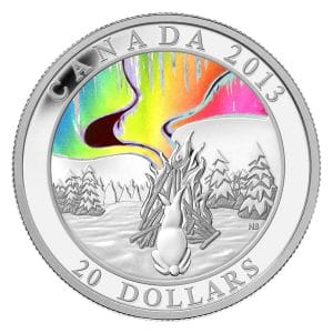 2013 $20 The Great Hare Silver Coin | A Story of the Northern Lights