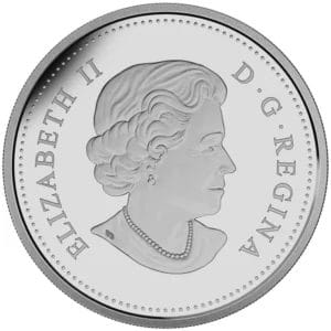 2015 $1 The Canadian Flag, 50th Anniversary Silver Dollar Proof Obverse