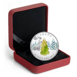 2017 $20 snow-covered trees Case