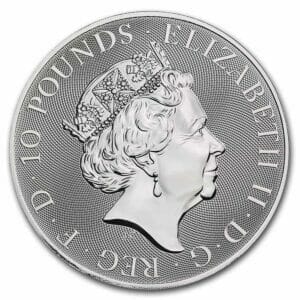 2021 10 oz White Horse of Hanover Silver Coin Obverse