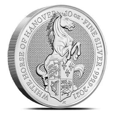 2021 10 oz White Horse of Hanover Silver Coin Reverse
