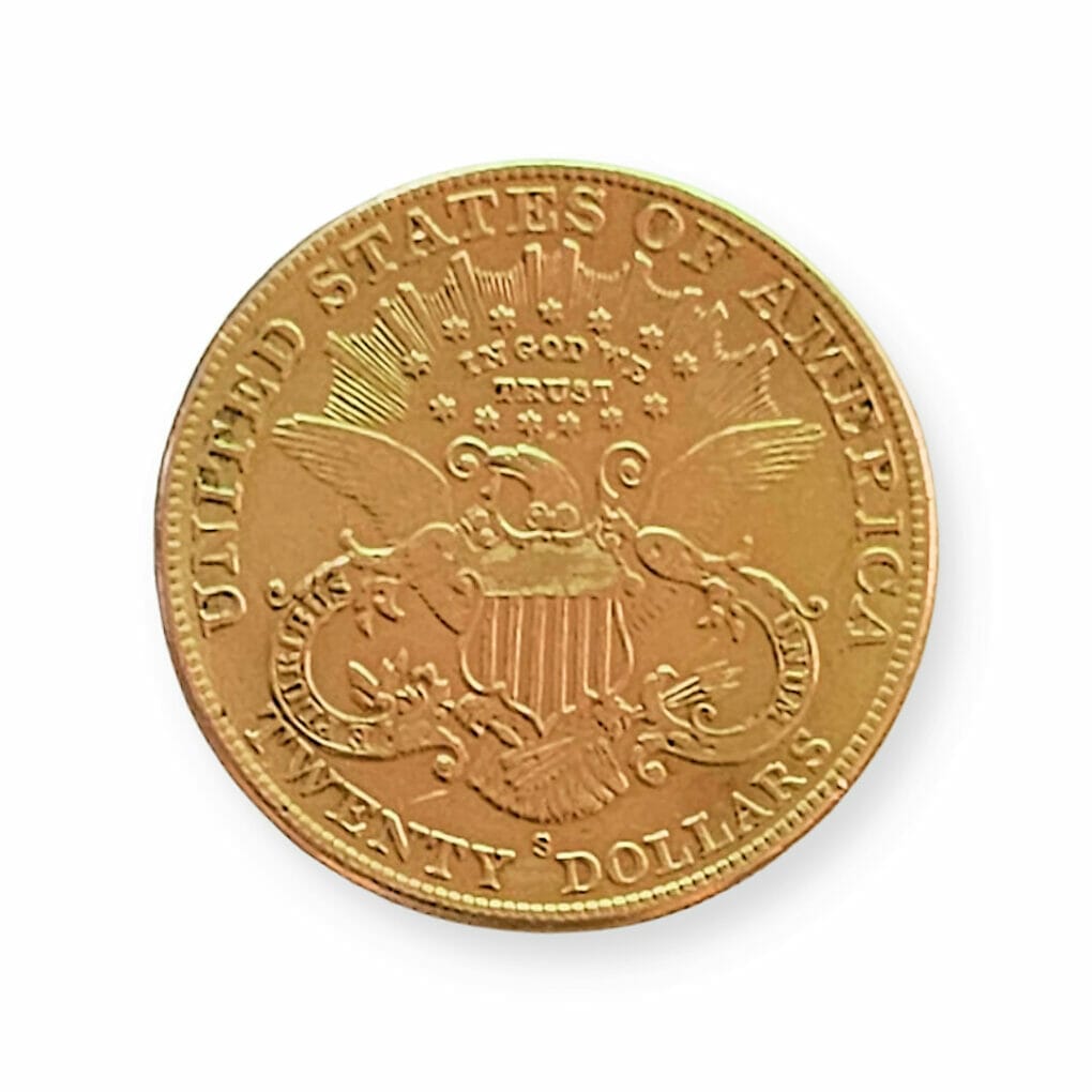1901 $20 Liberty Head Gold Coin Reverse