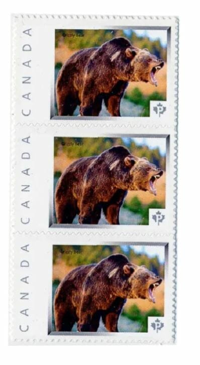 2012 $5 Grizzly Silver Coin Stamps