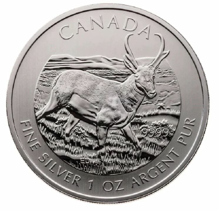 2013 $5 Pronghorn Antelope Coin Reverse
