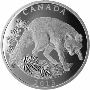 2015 $125 The Grey Fox Silver Coin Reverse