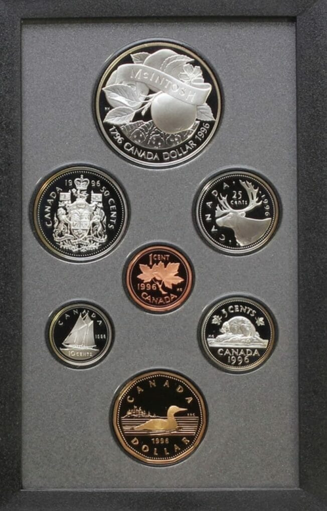 1996 Double Dollar Proof Set 200th Anniversary of John McIntosh's Arrival in Canada