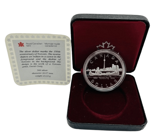 1984 $1 150th Anniversary of Toronto Silver Proof Coin