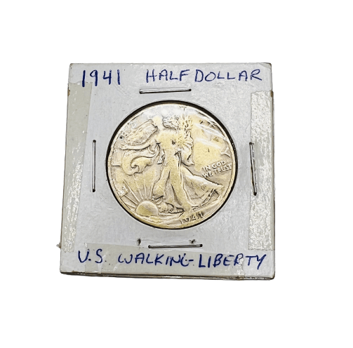 1941 American Walking Liberty Silver Half Dollar