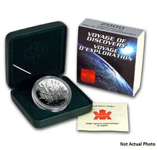 2000 Voyage of Discovery Proof Silver Dollar