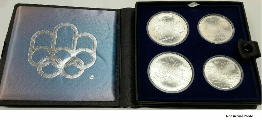 1976 Olympic Series V 4 Coin Set (Blue Case)