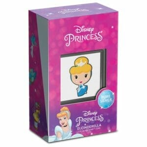2021 1oz $2 Disney Princess: Cinderella Silver Chibi Coin - 999