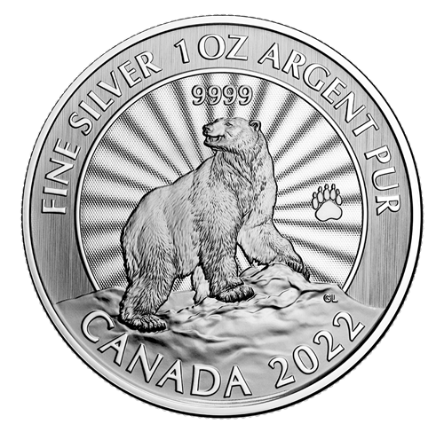 2022 1oz $5 The Majestic Polar Bear Silver Coin - 9999