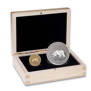 2013 Gold & Silver Polar Bear 2 Coin Proof Set - 9999