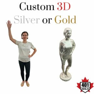 Custom Gold or silver 3D Figurine