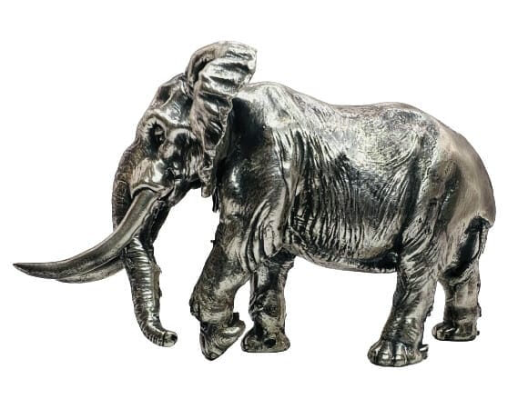 Elephant Silver Figurine