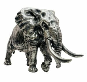Elephant Silver Figurine