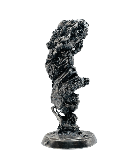 Column Dragon Silver Figurine