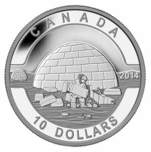 2014 $10 O Canada: The Igloo Silver Proof Coin - 9999