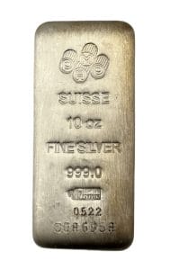10oz Pamp Suisse Poured Silver Bar (C086958) - 999