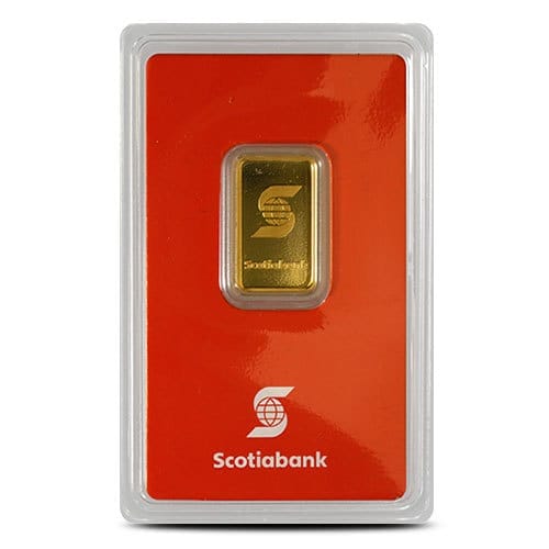 1/4 oz Scotiabank Gold Bar - 9999