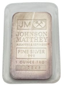 1oz Johnson Matthey King Koil Silver Bar - 999