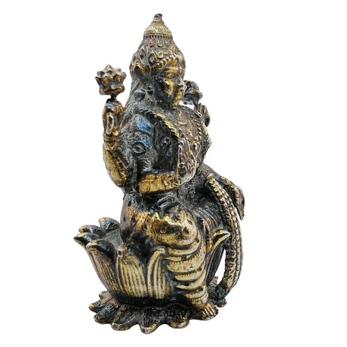 Antique Laxmi Puja Silver Figurine