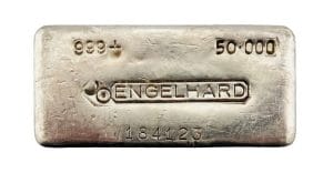 50 oz Silver Engelhard Bar 999+ - #184123