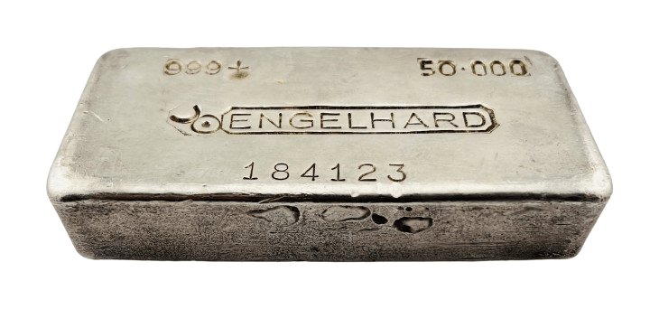 50 oz Silver Engelhard Bar 999+ - #184123