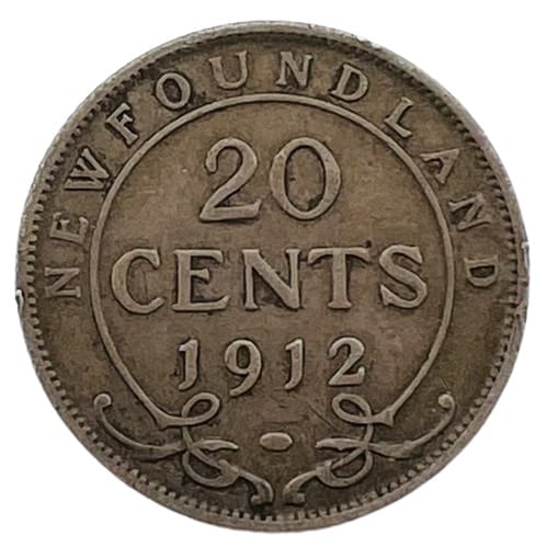 1912 20 Cent Newfoundland Silver Coin
