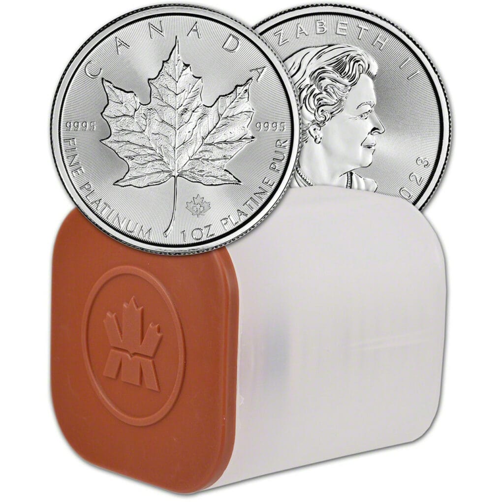2023 1 oz Platinum Maple Leaf Tube - (10 Coins)