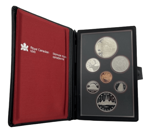 1981 Double Dollar Proof Set Commemorating the 100th Anniversary of the Trans-Canada Railway