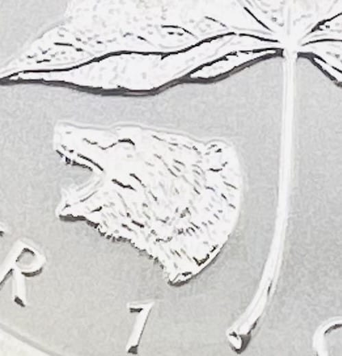 2016 $5 Silver Maple Leaf with Grizzly Bear Privy Mark - 9999