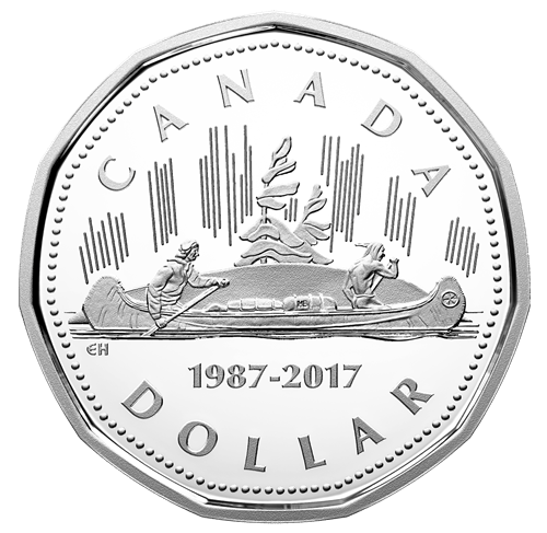 2017 $1 30th Anniversary of the Loonie Silver 2-Coin Set - 9999