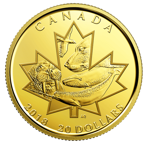 2018 $20 Symbols of the North Gold Coin - 9999