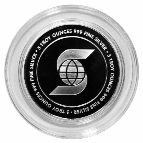5 oz Scotiabank Silver Round in Capsule