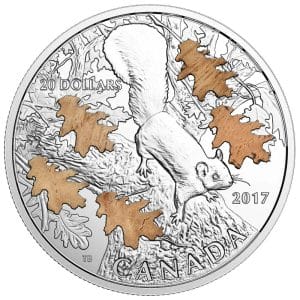 2017 $20 The Nutty Squirrel and the Mighty Oak Silver Coin - 9999