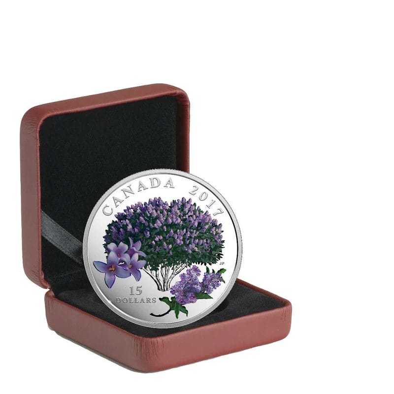 2017 $15 Celebration of Spring: Lilac Blossoms Silver Coin - 9999