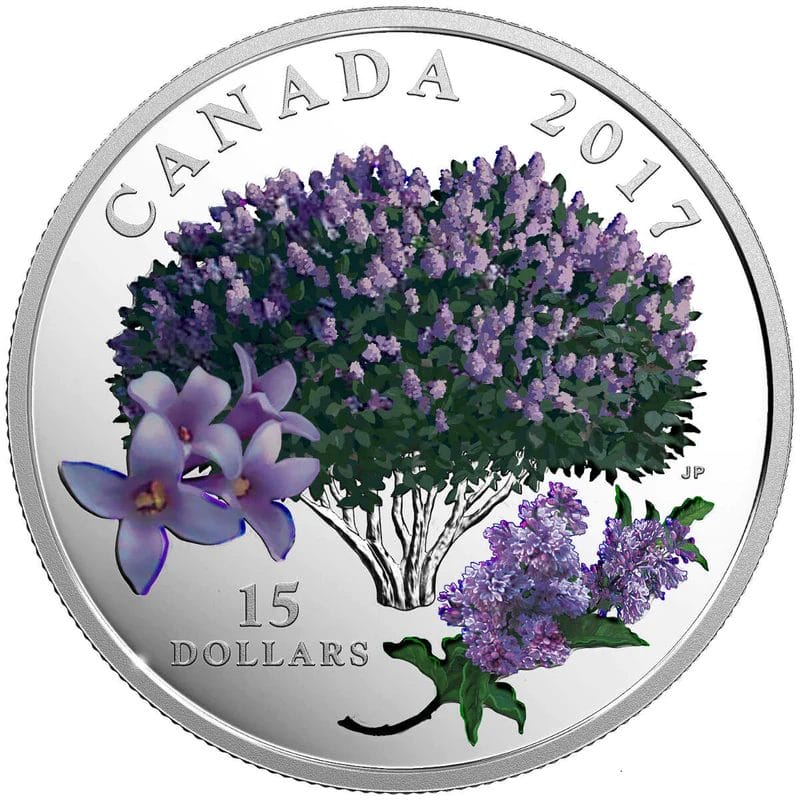 2017 $15 Celebration of Spring: Lilac Blossoms Silver Coin - 9999