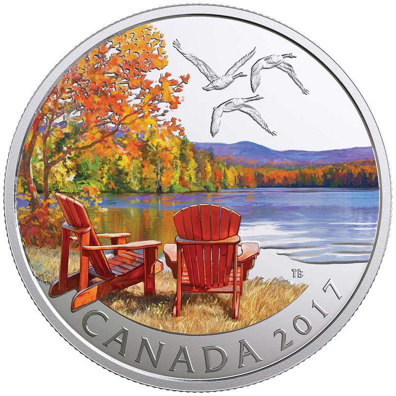 2017 $10 Autumn's Palette Silver Coin - 9999