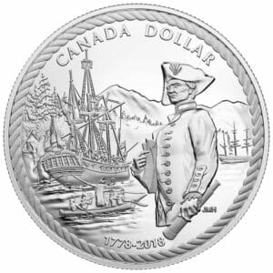 2018 $1 Captain Cook at Nootka Sound Silver Coin - 9999