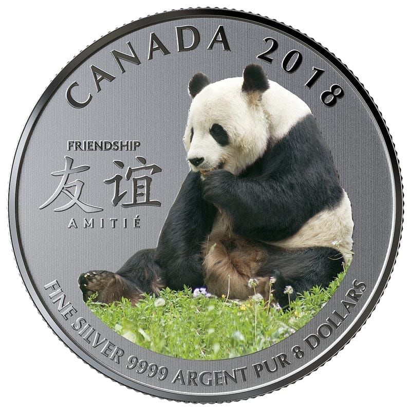 2018 $8 The Peaceful Panda: A Gift of Friendship Silver Coin - 9999