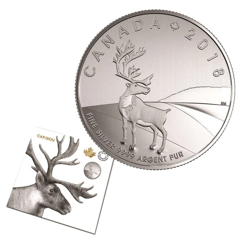 2018 $3 Caribou Silver Coin - 9999