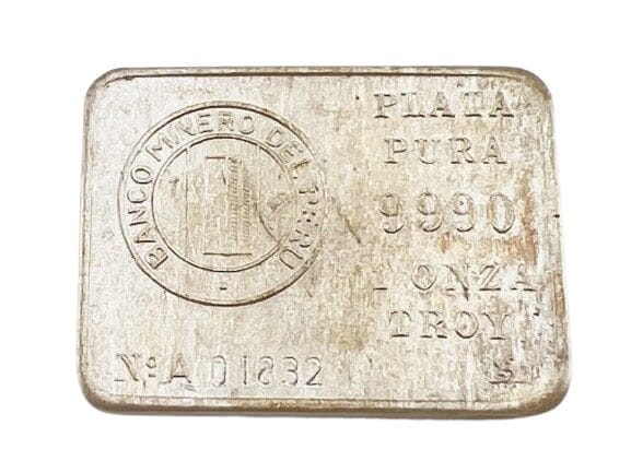 Vintage 1 oz Plata Pura Silver Bar - 999 (01832)
