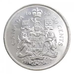 1920-1967 50 cents Canadian Silver Coin (Various Condition)