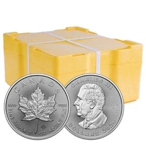 500 x 2024 1 oz Silver Maple Leaf Monster Box | Online only