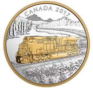2017 Locomotives Across Canada Gold Plated Silver 3 Coin Set - 9999