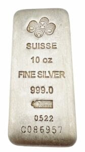 10 oz Pamp Suisse Poured Silver Bar | 999