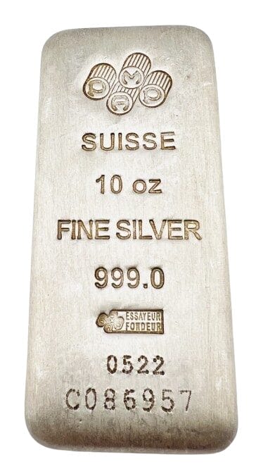 10 oz Pamp Suisse Poured Silver Bar | 999