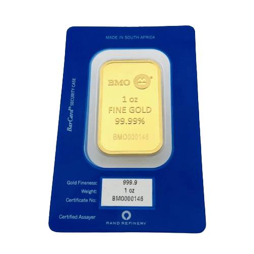 1 oz BMO Gold Bar - 9999 (Inc. Assay)